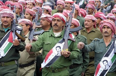 Lộ diện kẻ chủ mưu giật dây phiến quân IS - 1 Các quân nhân Iraq phục vụ dưới thời của ông Saddam Hussein