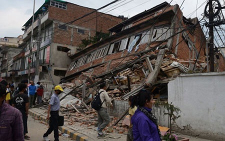 Nepal tan hoang sau trận động đất. (Ảnh: