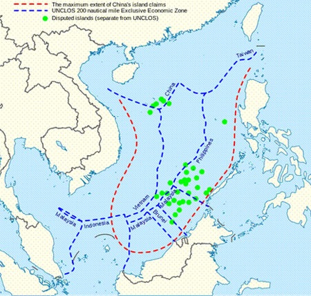 Nước cờ "chiếu bí" của Nga trên Biển Đông - 1 Trung Quốc ngang ngược, cậy mạnh, tuyên bố đường “lưỡi bò” này để chiếm toàn bộ Biển Đông