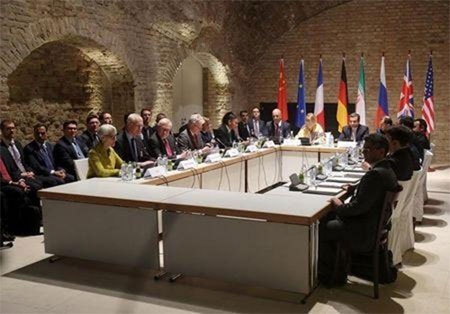 Đàm phán giữa Iran và Nhóm P5 +1 tại thủ đô Vienna (Áo) ngày 24-4. (Ảnh: