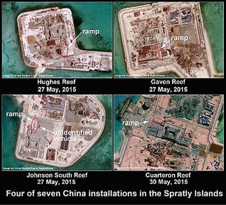 Trung Quốc mỗi ngày cải tạo trái phép 3,2ha trên đá Subi của Việt Nam