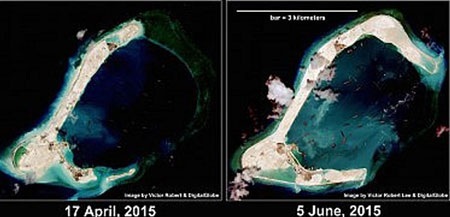 Trung Quốc mỗi ngày cải tạo trái phép 3,2ha trên đá Subi của Việt Nam