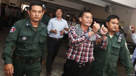 Campuchia kết án tù 11 nhân vật đối lập tham gia hoạt động nổi dậy - 1 Các thành viên CNRP bị bắt giữ. (Nguồn: