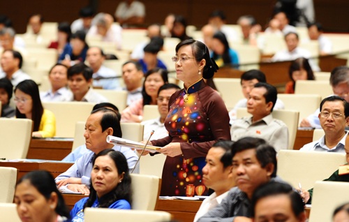 Đại biểu Quốc hội: Tăng lương là việc phải làm - 1 Đại biểu Nguyễn Thị Quyết Tâm (TPHCM) yêu cầu phải tăng lương (ảnh: Việt Hưng).