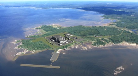 Phối cảnh nhà máy Điện hạt nhân đầu tiên của Phần Lan.