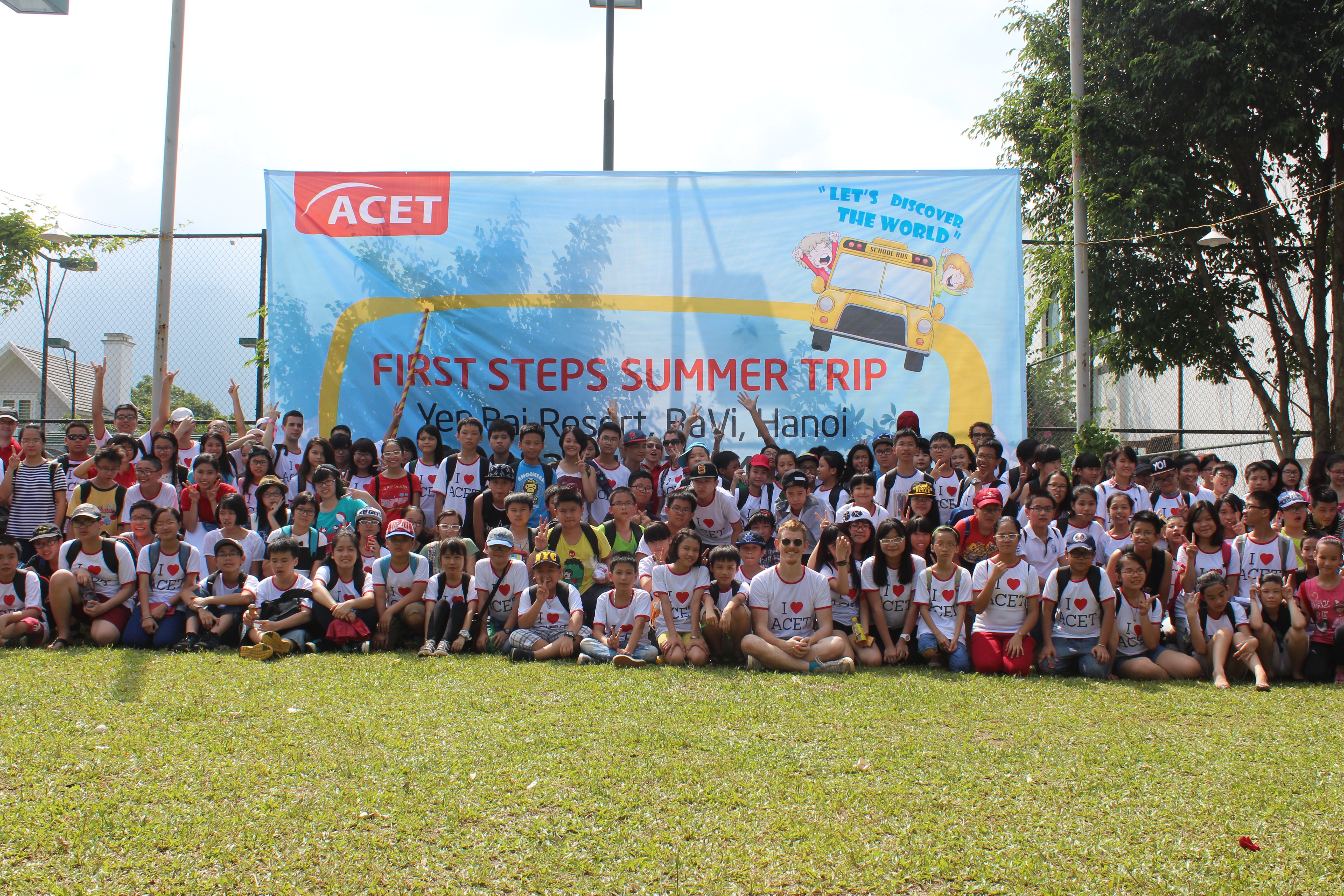 Hình ảnh một buổi dã ngoại vào mùa hè dành cho học viên First Steps tại ACET.