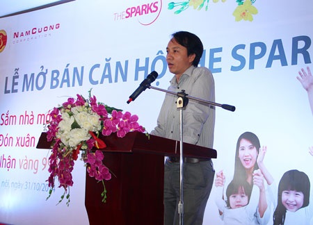 Mở bán đợt cuối căn hộ dự án The Spark Lê Văn Lương - 2 Lãnh đạo Tập đoàn Nam Cường phát biểu tại lễ mở bán