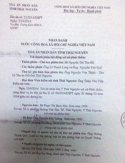 Công dân “tố” Tòa án tỉnh Thái Nguyên vi phạm nghiêm trọng thủ tục tố tụng - 2 Hợp đồng chuyển nhượng, góp vốn giữa bà Phạm Thị Bạch Mai và ông Nguyễn Đắc Tường.