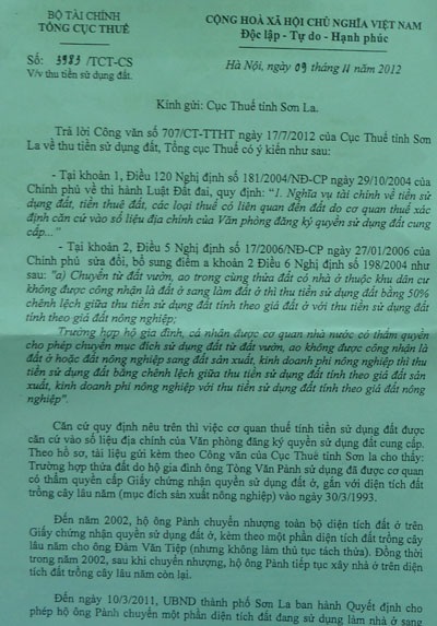 TP Sơn La “bỏ quên” lời hứa cấp sổ đỏ cho công dân? - 6 Quyền lợi hợp pháp của bà Đỗ Hải Lan chưa được xem xét, giải quyết dứt điểm.