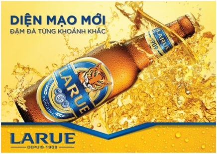 Đánh dấu sự vươn mình của thương hiệu quốc tế lâu đời - 1 Diện mạo mới của Larue trong phiên bản chai 355ml, mạnh mẽ và nam tính hơn.
