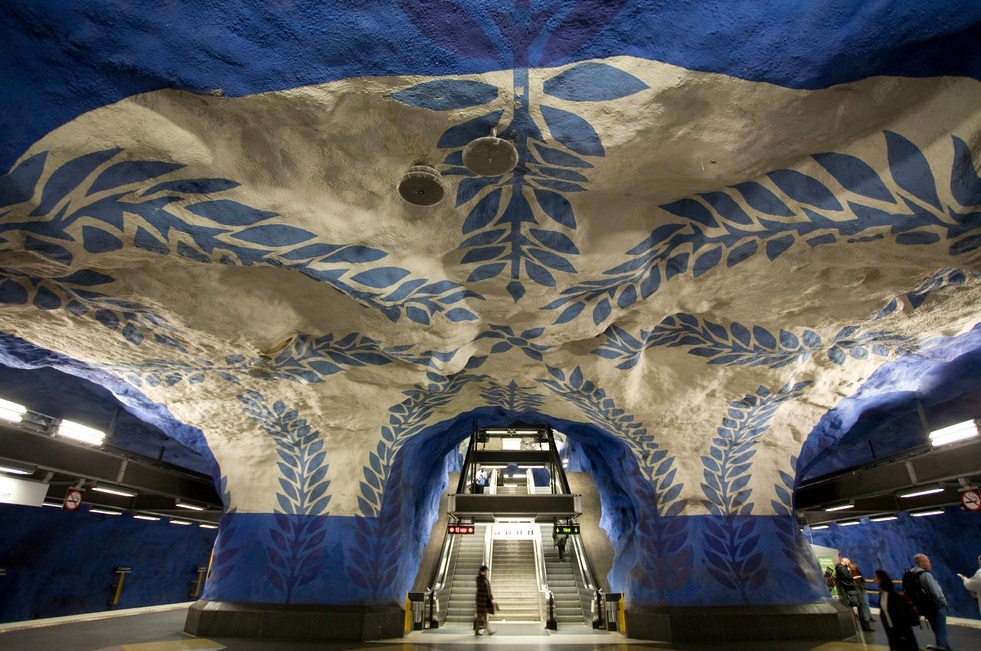 Sửng sốt trước vẻ đẹp kiến trúc của các ga tàu điện ngầm Stockholm - 2 Ga Solna Centrum