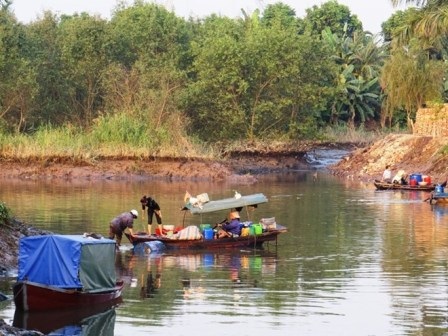Khu vực xảy ra sự cố tràn hóa chất