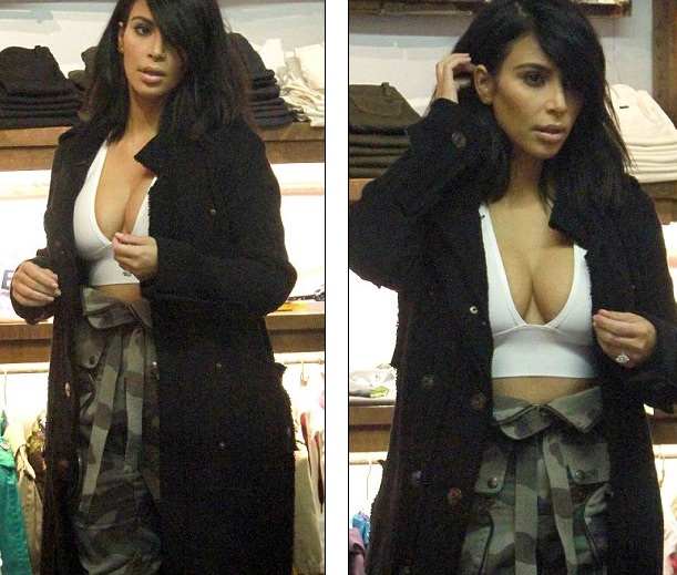 Kim Kardashian mặc "hớ hênh" trong thời tiết âm độ - 9 Vy Vy