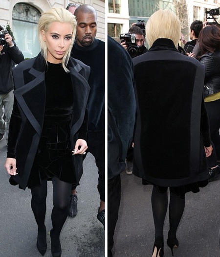 Kim "siêu vòng ba" gây ấn tượng với màu tóc vàng chóe - 7 Vợ chồng Kim và Kanye khiến các tay máy hoạt động bận rộn.