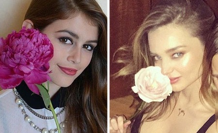 Con gái 13 tuổi của Cindy Crawford đẹp như mộng - 2 Cô bé 13 tuổi tạo dáng giống với đàn chị Miranda Kerr trong bức ảnh chân dung mới nhất.