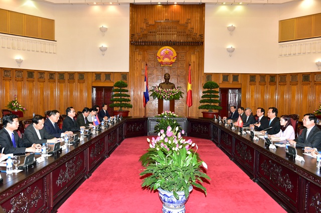 Cuộc hội đàm của 2 Thủ tướng tại trụ sở Chính phủ chiều 17/7.