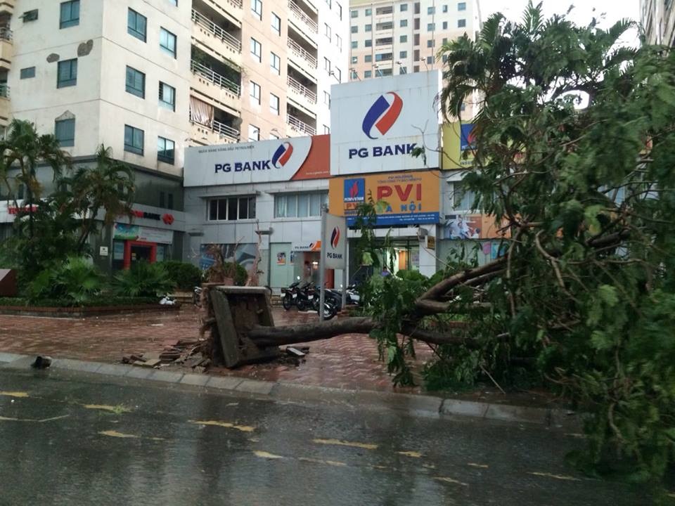 Mưa giông lớn "càn quét" Hà Nội, cây xanh đổ la liệt, giao thông hỗn loạn - 20 Giao thông tê liệt cục bộ sau trận mưa giông tại đường Lê Văn Lương (Trung Hoà - Nhân Chính).