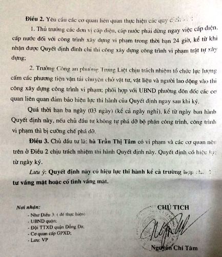Chính quyền liên tiếp ra quyết định đình chỉ, công trình sai phạm càng gấp rút xây cao - 3 Công trình sai phạm.