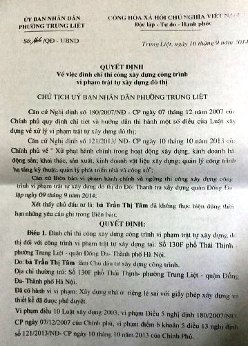 Chính quyền liên tiếp ra quyết định đình chỉ, công trình sai phạm càng gấp rút xây cao - 2 Công trình sai phạm.