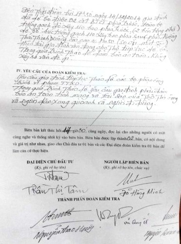 Công trình sai phạm.