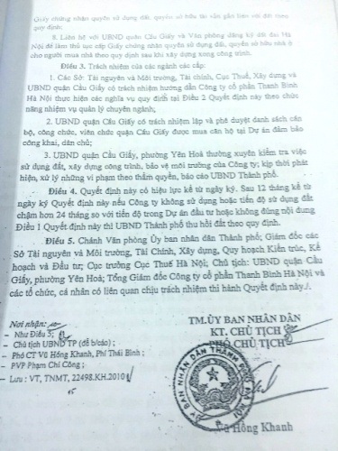 Xây dựng chung cư 19 tầng tại quận Cầu Giấy: Tuân thủ đúng các quy định của pháp luật