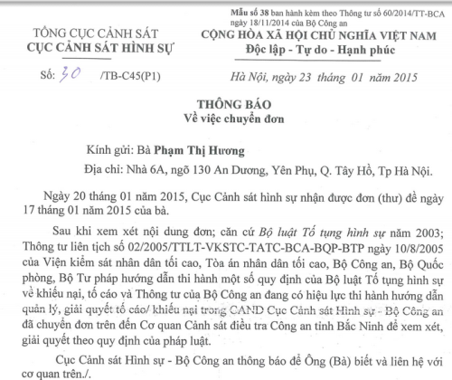 Cục cảnh sát hình sự chuyển đơn chỉ đạo điều tra vụ kho khoai tây giống của doanh nghiệp bị "luộc" sạch - 1 Cục cảnh sát hình sự chuyển đơn chỉ đạo điều tra vụ kho khoai tây giống của doanh nghiệp bị luộc sạch
