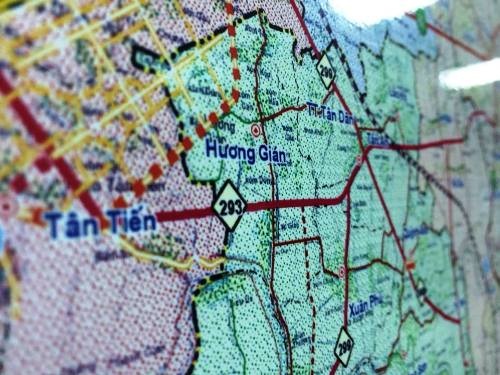 Bắc Giang: Thanh tra Bộ Xây dựng yêu cầu xử lý trách nhiệm tại các dự án sai phạm - 2 Bản đồ giao thông tỉnh Bắc Giang với tuyến đường tỉnh lộ 293 đang được thi công.