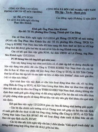 Cao Bằng: Sông Hiến bị cày xới tan hoang, nhiều hộ dân đồng loạt kêu cứu - 6 Hợp đồng thuê đất ghi rõ việc sử dụng để trồng nâm giữa các hộ dân với Công ty TNHH KOHKI Việt Nam.