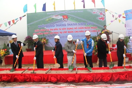 Khởi công xây dựng hồ chứa nước ngọt đầu tiên ở huyện đảo Bạch Long Vỹ.