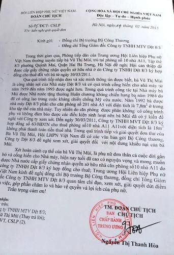 Sở Xây dựng TP Hà Nội đề nghị Bộ Công thương xem xét giải quyết đơn thư công dân - 2 Tổng Liên đoàn Lao động Việt Nam và