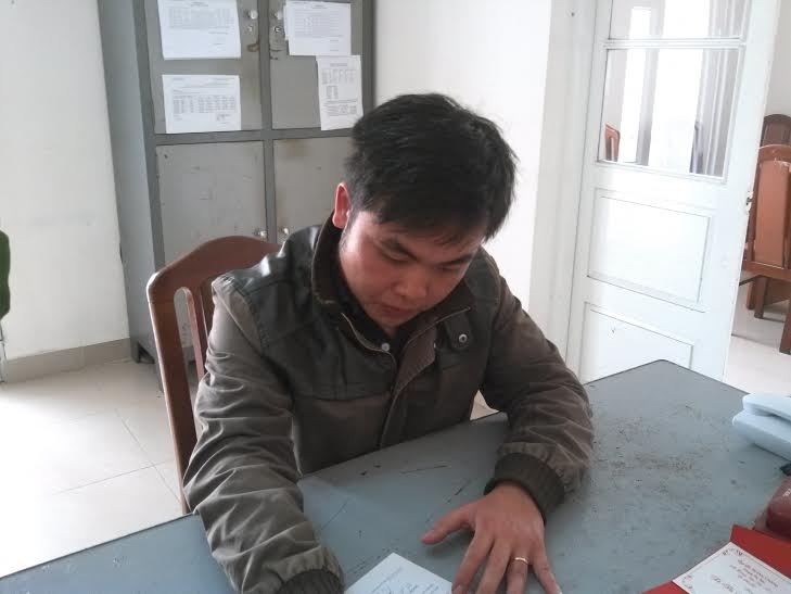 Lê Thương tại trụ sở Công an TP. Đà Lạt