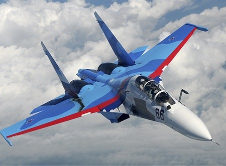 Nga triển khai chiến đấu cơ theo dõi NATO tập trận - 1 Su-30 là một trong những dòng máy bay tiêm kích mới nhất của hải quân Nga hiện nay (Ảnh: