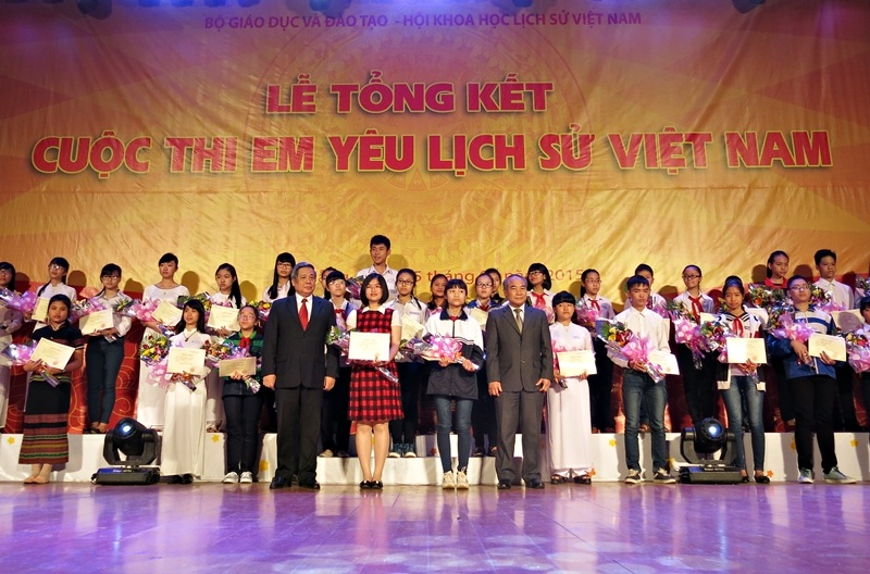Lễ tổng kết và trao giải cuộc thi Em yêu lịch sử Việt Nam vừa diễn ra tại Đà Nẵng ngày 5/2.