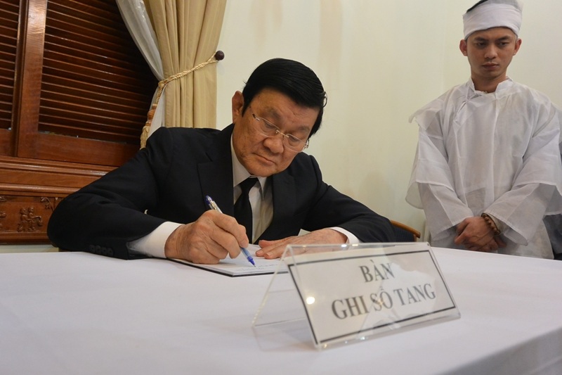  Chủ tịch nước Trương Tấn Sang chia buồn cùng gia quyến ông Nguyễn Bá Thanh