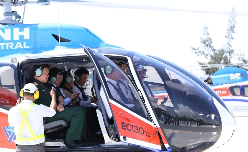 Tour du lịch Đà Nẵng bằng trực thăng vừa khai trương ngày 24/4 tại Sân bay Nước Mặn (Đà Nẵng)