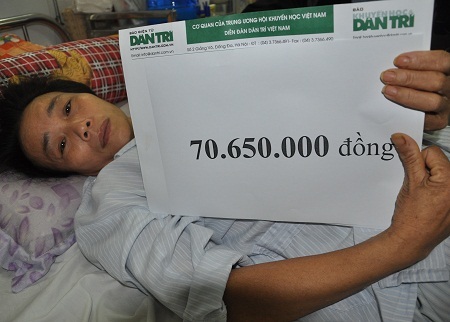 Số tiền được trích từ 70.650.000 đồng của bạn đọc Dân trí giúp đỡ cô tuần 1/11.