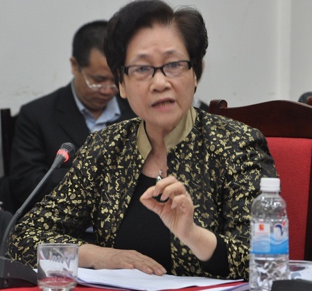 PGS.TS Đoàn Thị Tình đưa ra ý kiến đóng góp.