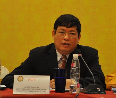 Ông Bùi Thanh Hà – Phó ban tôn giáo chính phủ trả lời báo chí.
