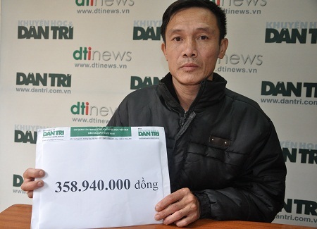 Ngoài số tiền anh Thái nhận trực tiếp qua đường bưu điện, anh còn nhận