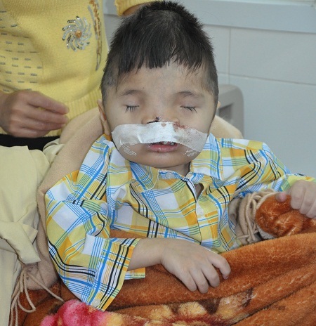 Anh Ngô Văn Thái vô cùng xúc động trước tình cảm mà mọi người dành cho con trai mình.