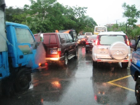 Mưa lớn, nhiều cây cối gãy đổ, ùn tắc kéo dài    - 5