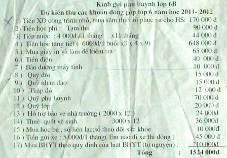 Thanh Hóa: Sẽ xử lý kỷ luật các trường học lạm thu    - 1