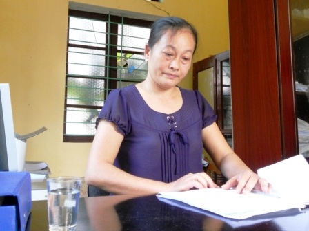 Cô Phạm Thị Tráng, Hiệu phó trường THCS Hoằng Hà.