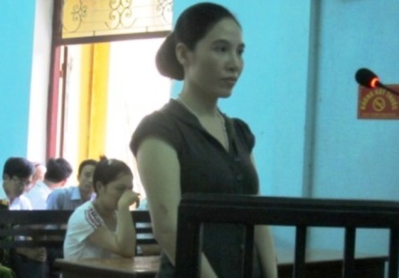 Bị cáo Lan một mực kêu oan.