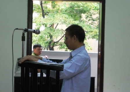  Bị cáo Phạm Văn Nghi trước vành móng ngựa.