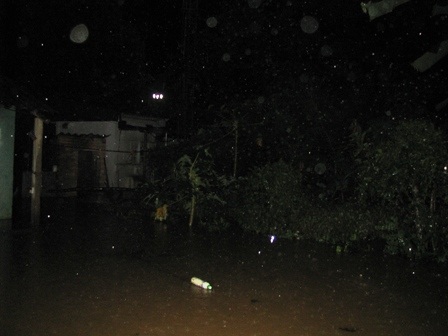 Hàng trăm ngôi nhà và hàng trăm diện tích hoa màu bị ngập lụt.