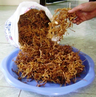 Măng khô được người dân huyện Thọ Xuân, tỉnh Thanh Hóa chế biến.