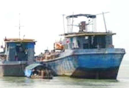 Vị trí phát hiện xác tàu bị chìm.