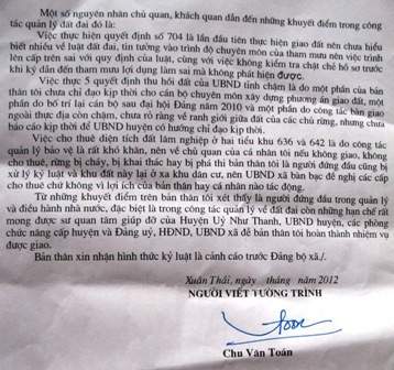 Một góc rừng ở xã Xuân Thái.