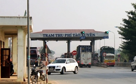 Trạm thu phí Tào Xuyên vẫn hoạt động vào sáng ngày 1/10.